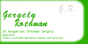 gergely rothman business card